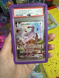 Pokemon TCG Espeon VMAX Fusion Strike 270/264 Alternate Art Secret Rare PSA 10 - Image 1