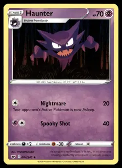 Haunter 084/202 Uncommon Sword & Shield Pokemon Near Mint - Image 1