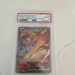 Pokemon Team Rocket's Moltres EX Destined Rivals Stamp PSA 10 229/182 2025 - Image 1