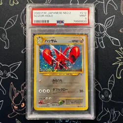 PSA 9 - Neo 2 Japanese Scizor HOLO Pokemon - Image 1