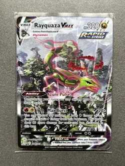 Pokemon Rayquaza VMAX Alternate Art Secret Rare 218/203 Evolving Skies Holo Eng… - Image 1
