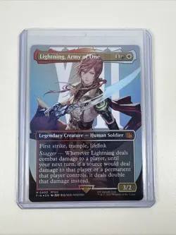 MTG Final Fantasy Lightning Army of One #400 Borderless Foil Mythic Rare JCC7 NM - Image 1