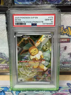 2025 POKEMON SVP EN-SV BLACK STAR PROMO #173 EEVEE PSA 10 - Image 1
