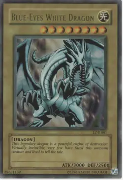 Blue-Eyes White Dragon Yu-Gi-Oh! Legend of Blue Eyes Unlimited Faded Misprint - Image 1