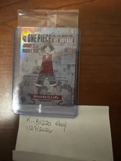 One Piece Monkey D. Luffy US Voyage College Basketball PC Rutgers In Hand Sealed - Image 1