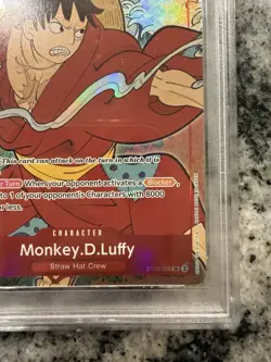 Namco Monkey.D.Luffy Super Rare Foil ST10-006 One Piece 1st Anniversary PSA 9 - Image 5