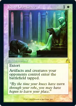 MTG FOIL Blind Obedience Retro - Ravnica Remastered #303 - Image 1