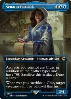 MTG Senator Peacock Borderless - Ravnica: Clue Edition #002 - Image 1