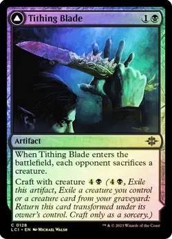 MTG FOIL Tithing Blade // Consuming Sepulcher - The Lost Caverns of Ixalan #128 - Image 1