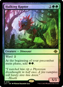 MTG FOIL Hulking Raptor - The Lost Caverns of Ixalan #191 - Image 1