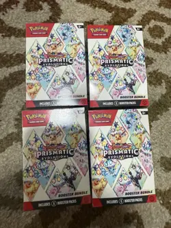 Pokemon TCG Scarlet & Violet Prismatic Evolutions Booster Bundle 6 Pack LOT OF 4 - Image 1