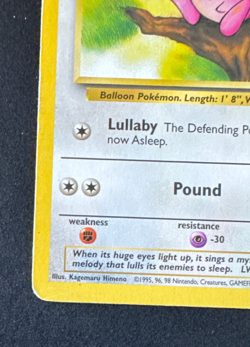 JIGGLYPUFF 54/64 HP/DMG JUNGLE UNLIMITED POKEMON 1999 - Image 5