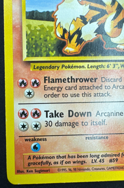 ARCANINE 33/130 LP UNCOMMON BASE SET 2 POKEMON 2000 - Image 5