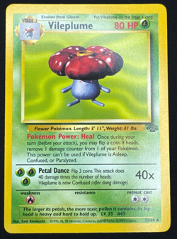 VILEPLUME 31/64 MP RARE JUNGLE UNLIMITED POKEMON 1999 - Image 1