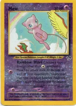 Pokemon: Southern Islands: Reverse Holofoil Mew: Moderately Played Condition - Image 1