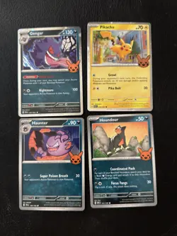 2025 Pokemon Trick Or Trade Lot - Gengar, Pikachu, Houndoom Halloween 12 Cards - Image 1