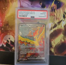2025 Pokemon Team Rocket’s Moltres ex #208 PSA 10 Ultra Rare - Image 2