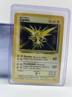 Pokemon TCG Zapdos Base Set 16/102 Holo Unlimited NM - Image 1