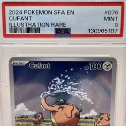 2024 POKEMON SFA EN-SHROUDED FABLE ILLUSTRATION RARE #076 CUFANT - PSA 9 MINT - Image 2
