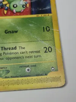 Pokemon Spinarak 62/147 Aquapolis Set Regular HP Damaged - Image 4