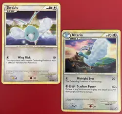 Pokemon Swablu 78/102 & Altaria 2/102 Holo - Triumphant - Image 1