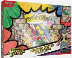 Pokemon TCG Ascended Heroes Premium Poster Collection Mega Lucario EX INHAND - Image 1