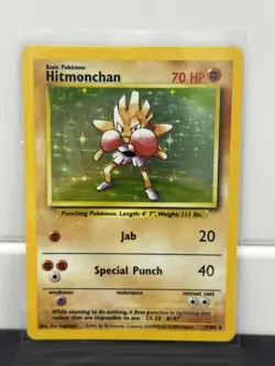 Pokemon TCG - Hitmonchan - Base Set Holo Rare 07/102 (NM) - Image 2