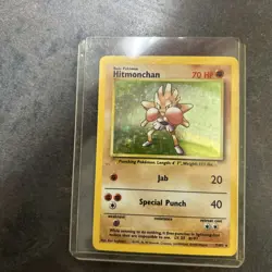 Pokemon TCG Hitmonchan Base Set 7/102 Holo Unlimited Holo Rare - Image 1