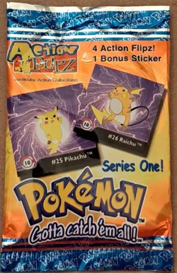 1999 Pokemon Action Flipz Series One, 1 sealed pack - Image 1