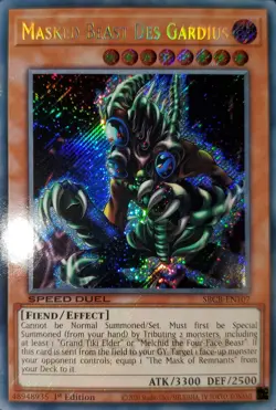 Yugioh Masked Beast Des Gardius SCR 1st Ed. SBCB-EN107 Near Mint - Image 1