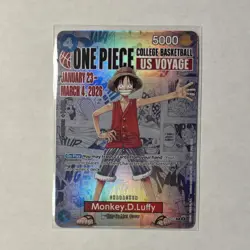 Bandai One Piece Card Game US Voyage Monkey D. Luffy Leader Lot 2 English Cards - Image 2
