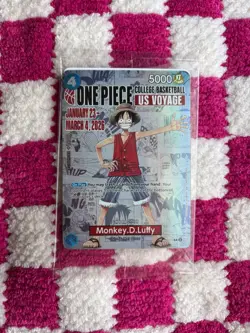 Monkey.D.Luffy (055) (College Basketball US Voyage) P-055 One Piece Promotion... - Image 1