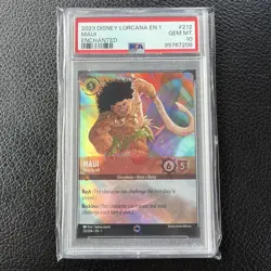 Disney Lorcana TCG Maui Hero to All Enchanted 2023 PSA10, Card 212/204, EN1 - Image 1