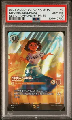 2024 DISNEY LORCANA EN P2-PROMO #7 MIRABEL MADRIGAL - FAMILY GATHERER PSA 10 - Image 1