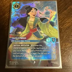 Mulan Considerate Diplomat Enchanted Cold Foil Mint Condition Disney Lorcana - Image 1
