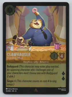 Disney Lorcana Cold Foil - Clawhauser - Front Desk Offic 35 - Reign of Jafar (8) - Image 1