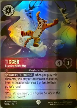 Disney Lorcana Winterspell EN11-Tigger Bouncing All The Way 208/204 Epic - Image 1