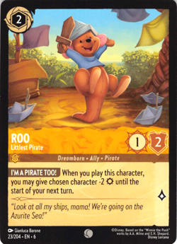 Roo Littlest Pirate Disney Lorcana Azurite Sea EN6 Regular 23/204 - Image 1