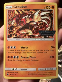 Pokemon TCG Groudon Holo Rare Card 81/168 Legendary Pokemon Stamp NM - Image 1