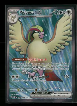 Pidgeot ex 217/197 Obsidian Flames UR Holo Pokemon Card NM - Image 1