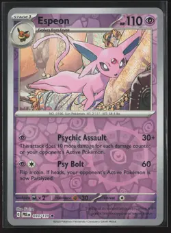 Espeon Rare SV: Prismatic Evolutions 033/131 NM Pokemon Card Reverse Holo - Image 1