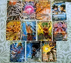 Lot Of 11 Dragon Ball Super Masters Cards (IAR, EX, SR, ST) - Image 1