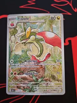 Pokemon Card Flapple 210/191 Illustration Full Art Rare Holo Surging Sparks NM - Image 1