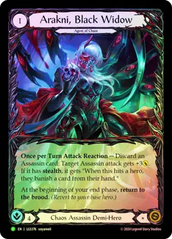 FAB RAINBOW FOIL Arakni, Black Widow (Prerelease) - Promotional Cards Card # - Image 1