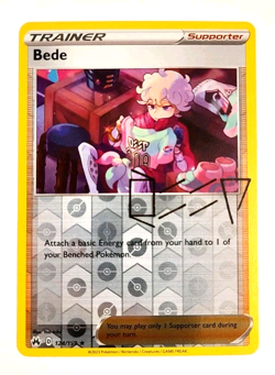 Bede - 124/159 - Rare - Reverse Holo - Signature Card - Crown Zenith - Pokemon - Image 1