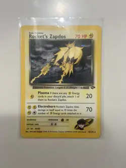 Pokemon Rocket's Zapdos 15/132 card Gym Challenge Holo TCG WOTC Pokemon - Image 1
