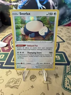 Pokemon TCG Snorlax Holo Rare Card 143/196 Lost Origin - Image 1