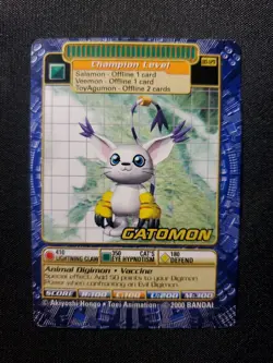 BO-129 Gatomon Digimon Card Digi-Battle Series 3 2000 Bandai NEAR MINT - Image 1