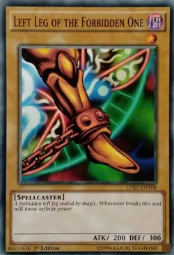 LDK2-ENY08 LEFT LEG OF THE FORBIDDEN ONE COMMON 1ST EDITION YuGiOh CARD - Image 1