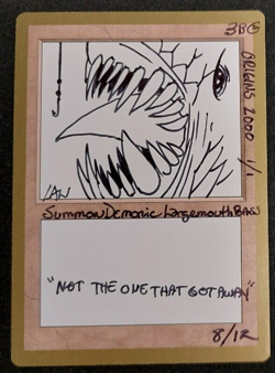 L.A. Williams Original Art Sketch Signed Drawn on MTG Card * 1 of 1 * 2000 - Image 1